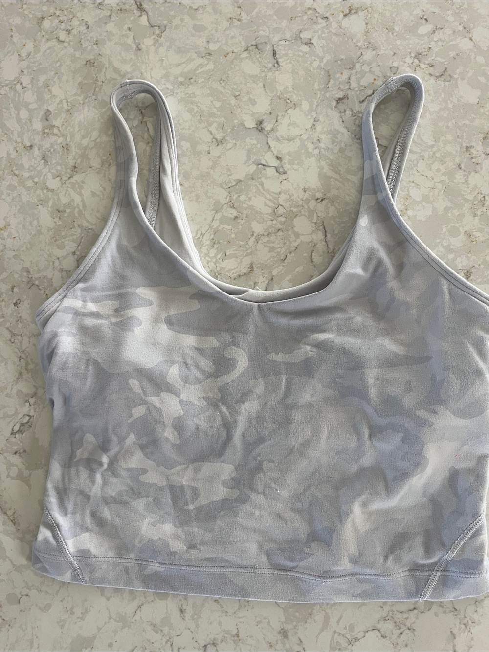 lululemon athletica Light Gray Camo Scoop Sports Bra